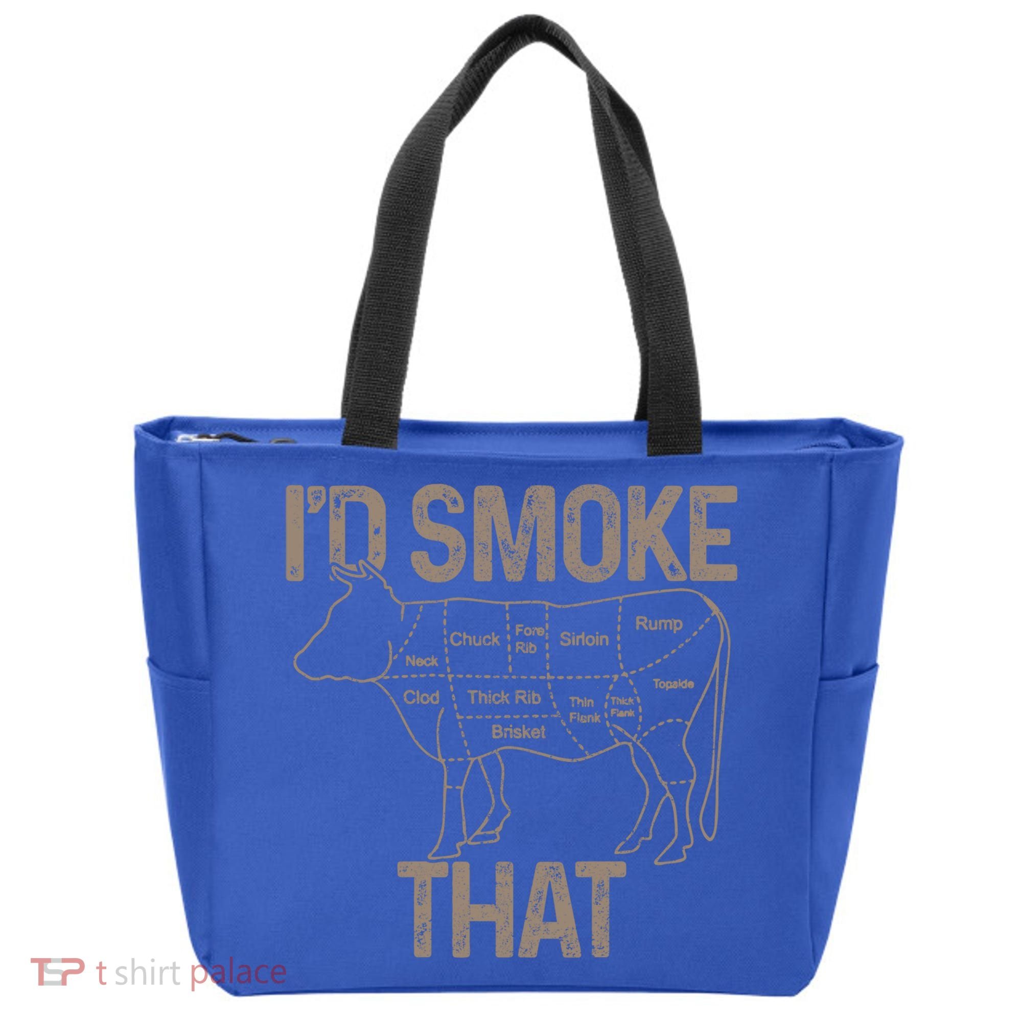 Chef Butcher Cook Bbq I'd Smoke That Cow Beef Funny Gift Tote Bag