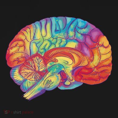 Colorful Brain Flat Bill Trucker Hat