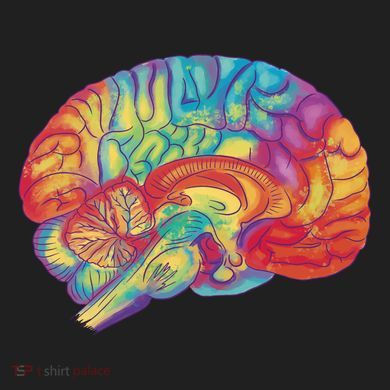 Colorful Brain Urban Oversized Heavyweight T-Shirt