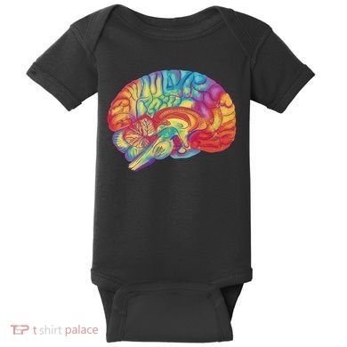 Colorful Brain Baby Bodysuit