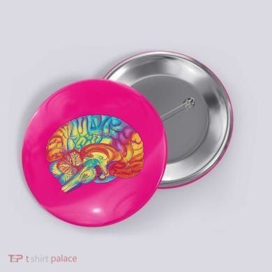 Colorful Brain Button