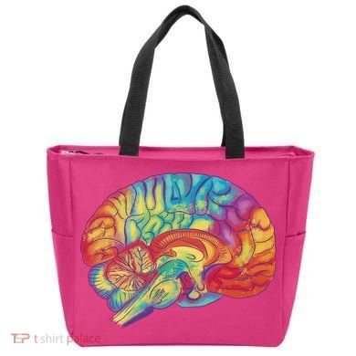 Colorful Brain Tote Bag
