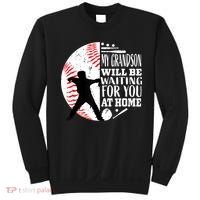 Cute Baseball Catcher Grandma Grandpa Grandson Quote Graphic Sweatshirt thumb 0