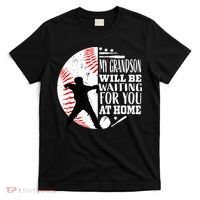 Cute Baseball Catcher Grandma Grandpa Grandson Quote Graphic T-Shirt thumb 0