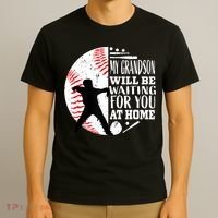 Cute Baseball Catcher Grandma Grandpa Grandson Quote Graphic T-Shirt thumb 3