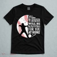 Cute Baseball Catcher Grandma Grandpa Grandson Quote Graphic T-Shirt thumb 5