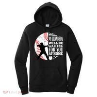 Cute Baseball Catcher Grandma Grandpa Grandson Quote Graphic Women's Hoodie thumb 0