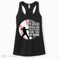 Cute Baseball Catcher Grandma Grandpa Grandson Quote Graphic Women's Tank Top thumb 0