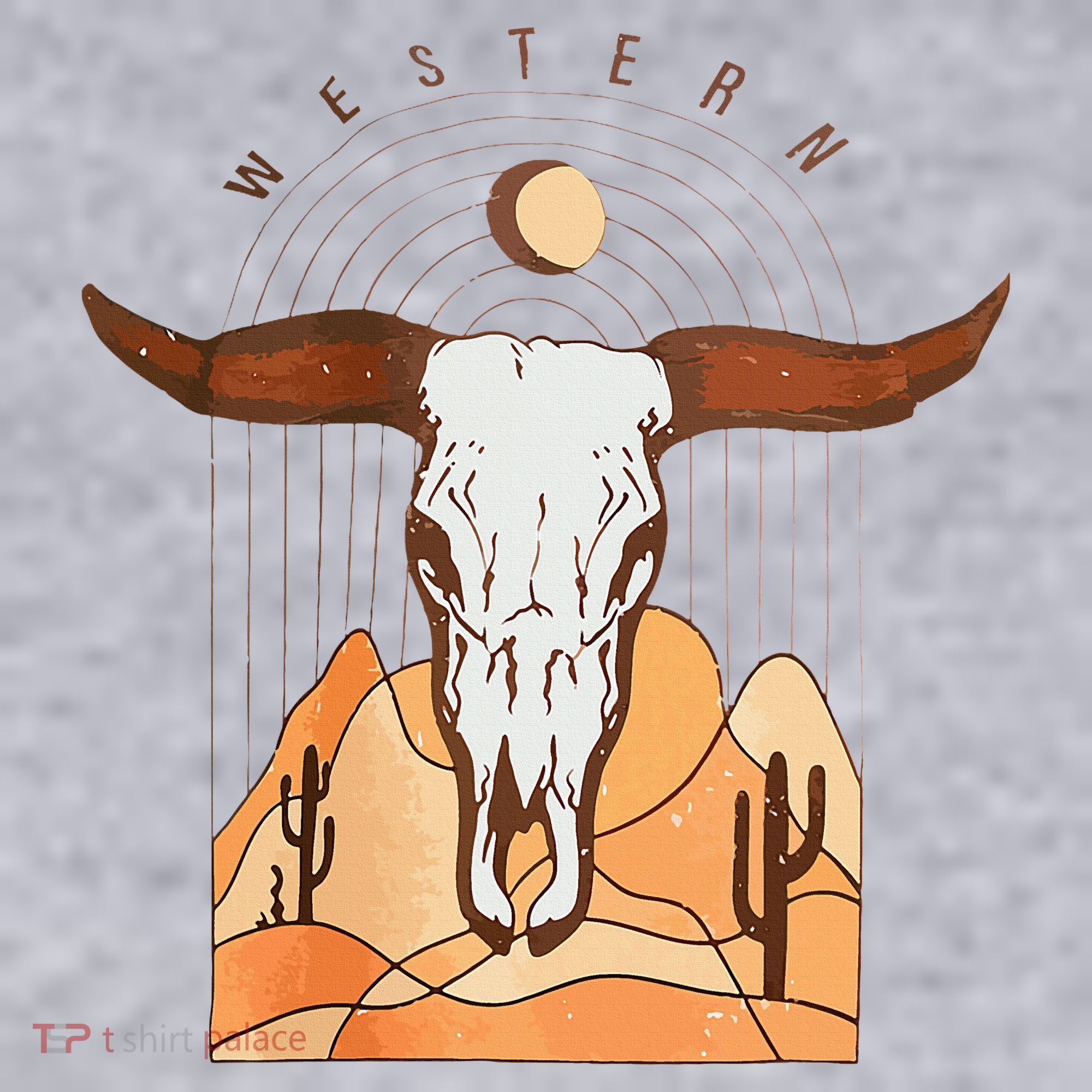 Cow Bull Cattle Skull Head Western Women's Sweatshirt