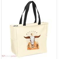 Cow Bull Cattle Skull Head Western Tote Bag thumb 2