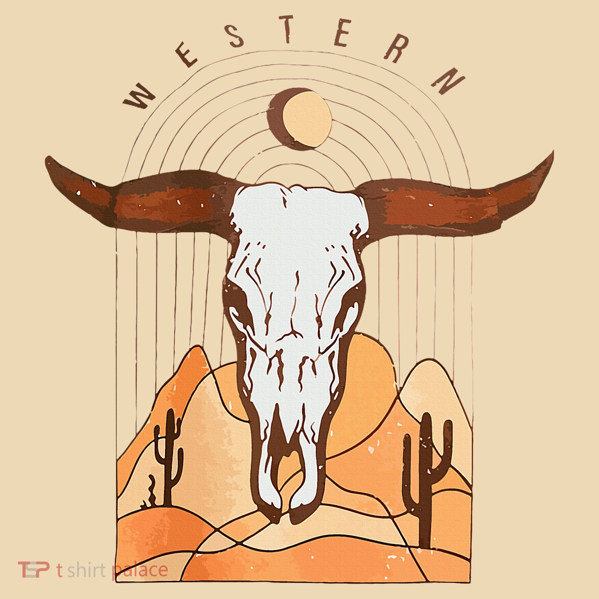 Cow Bull Cattle Skull Head Western Tote Bag