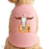 Cow Bull Cattle Skull Head Western Doggie Tank thumb 0