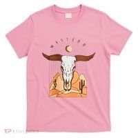 Cow Bull Cattle Skull Head Western T-Shirt thumb 0