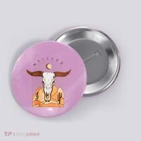 Cow Bull Cattle Skull Head Western Button thumb 0