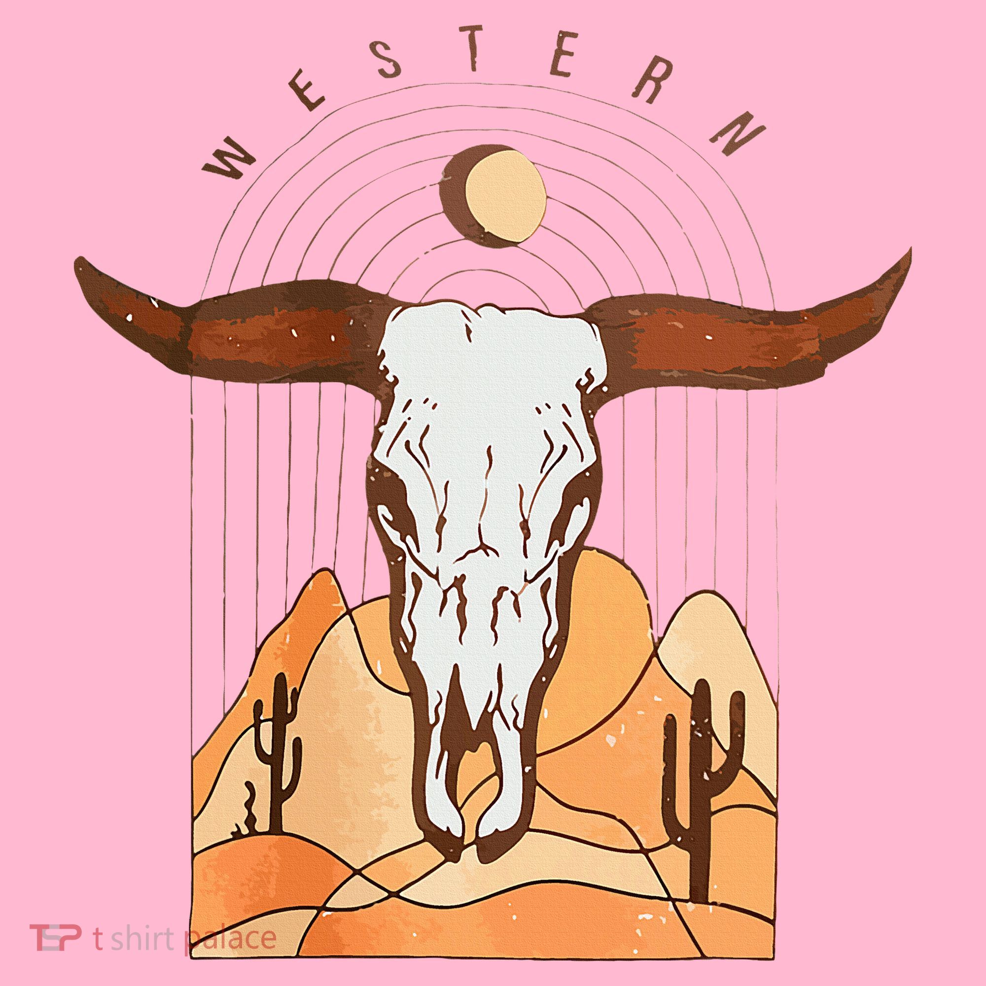 Cow Bull Cattle Skull Head Western Toddler Hoodie