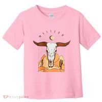 Cow Bull Cattle Skull Head Western Toddler T-Shirt thumb 0
