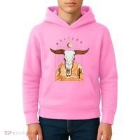 Cow Bull Cattle Skull Head Western Kids Hoodie thumb 4