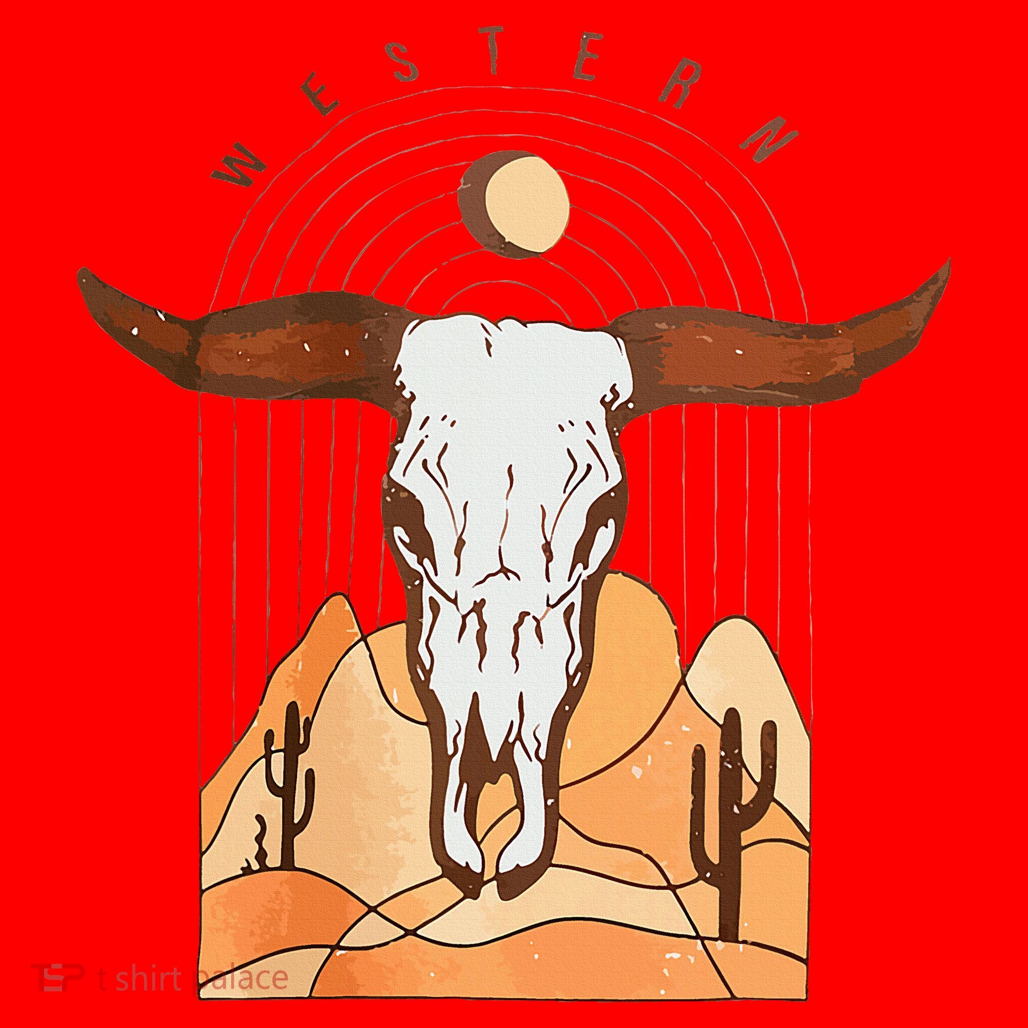 Cow Bull Cattle Skull Head Western Santa Hat