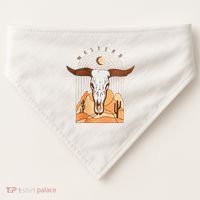 Cow Bull Cattle Skull Head Western USA-Made Doggie Bandana thumb 0