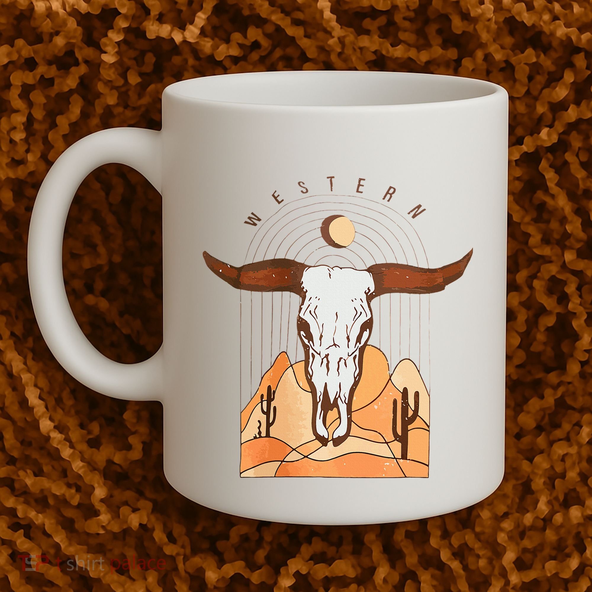 Cow Bull Cattle Skull Head Western Coffee Mug