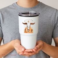 Cow Bull Cattle Skull Head Western Tumbler thumb 2