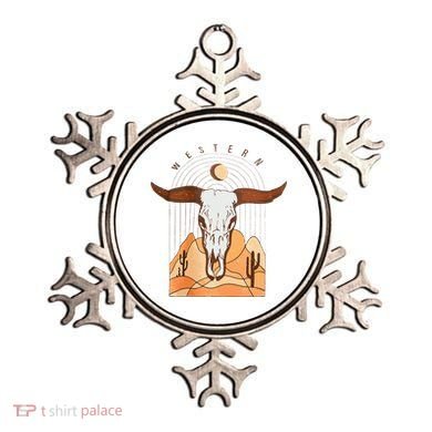 Cow Bull Cattle Skull Head Western Ornament