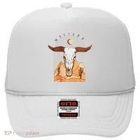 Cow Bull Cattle Skull Head Western Hat thumb 0