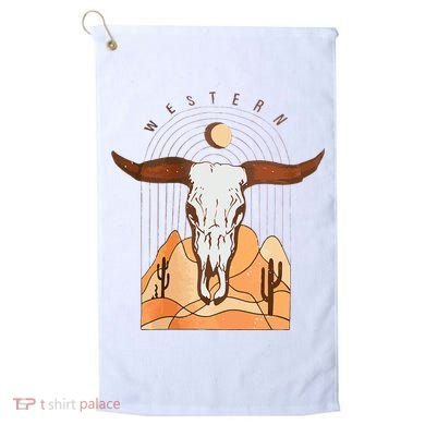 Cow Bull Cattle Skull Head Western Golf Towel