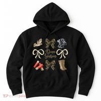 Camo Bow Coquette Dove Season Hunting Dove Hunter Hunt Girl Gift Hoodie thumb 0