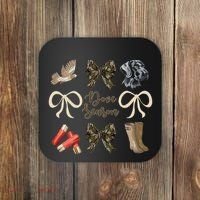 Camo Bow Coquette Dove Season Hunting Dove Hunter Hunt Girl Gift Coaster thumb 0