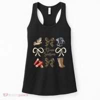 Camo Bow Coquette Dove Season Hunting Dove Hunter Hunt Girl Gift Women's Tank Top thumb 0