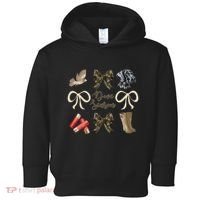 Camo Bow Coquette Dove Season Hunting Dove Hunter Hunt Girl Gift Toddler Hoodie thumb 0