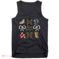 Camo Bow Coquette Dove Season Hunting Dove Hunter Hunt Girl Gift Tank Top thumb 0
