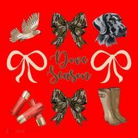 Camo Bow Coquette Dove Season Hunting Dove Hunter Hunt Girl Gift Santa Hat thumb 1