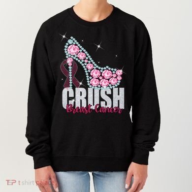 Crush Breast Cancer Cute Sparkly Design Women's Sweatshirt