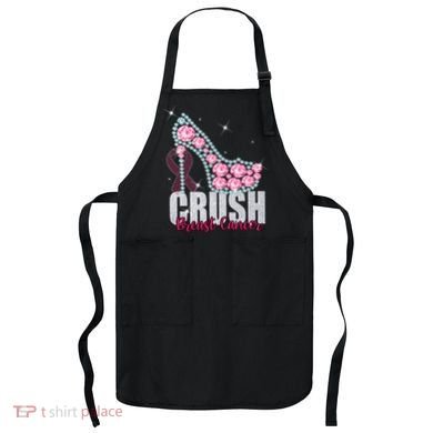 Crush Breast Cancer Cute Sparkly Design Apron