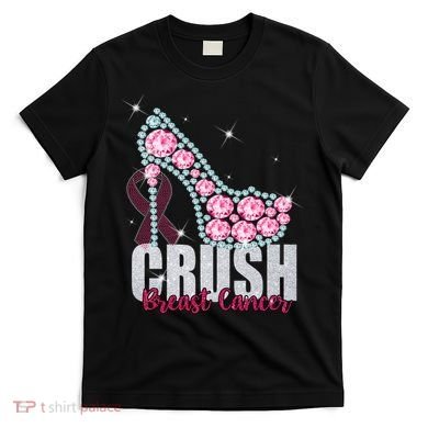 Crush Breast Cancer Cute Sparkly Design T-Shirt
