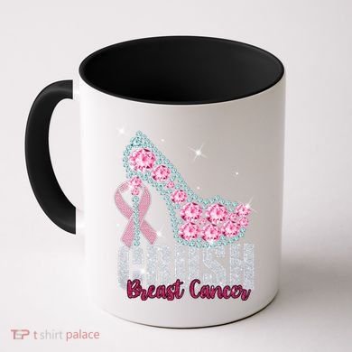 Crush Breast Cancer Cute Sparkly Design Coffee Mug