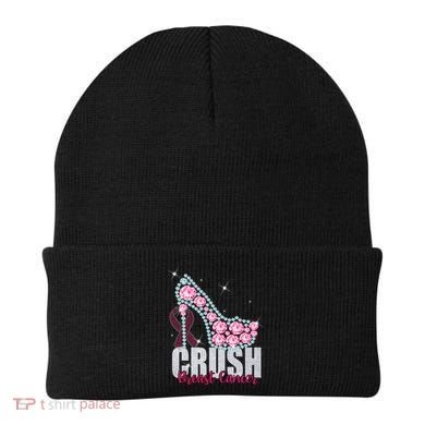 Crush Breast Cancer Cute Sparkly Design Beanie