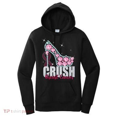 Crush Breast Cancer Cute Sparkly Design Women's Hoodie