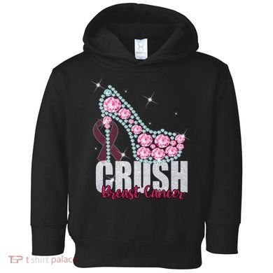 Crush Breast Cancer Cute Sparkly Design Toddler Hoodie