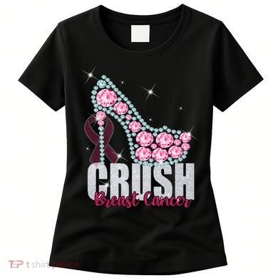 Crush Breast Cancer Cute Sparkly Design Women's T-Shirt