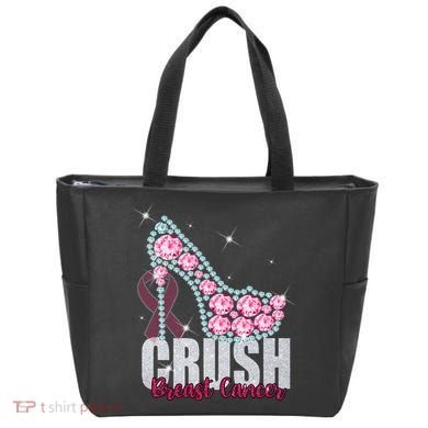 Crush Breast Cancer Cute Sparkly Design Tote Bag