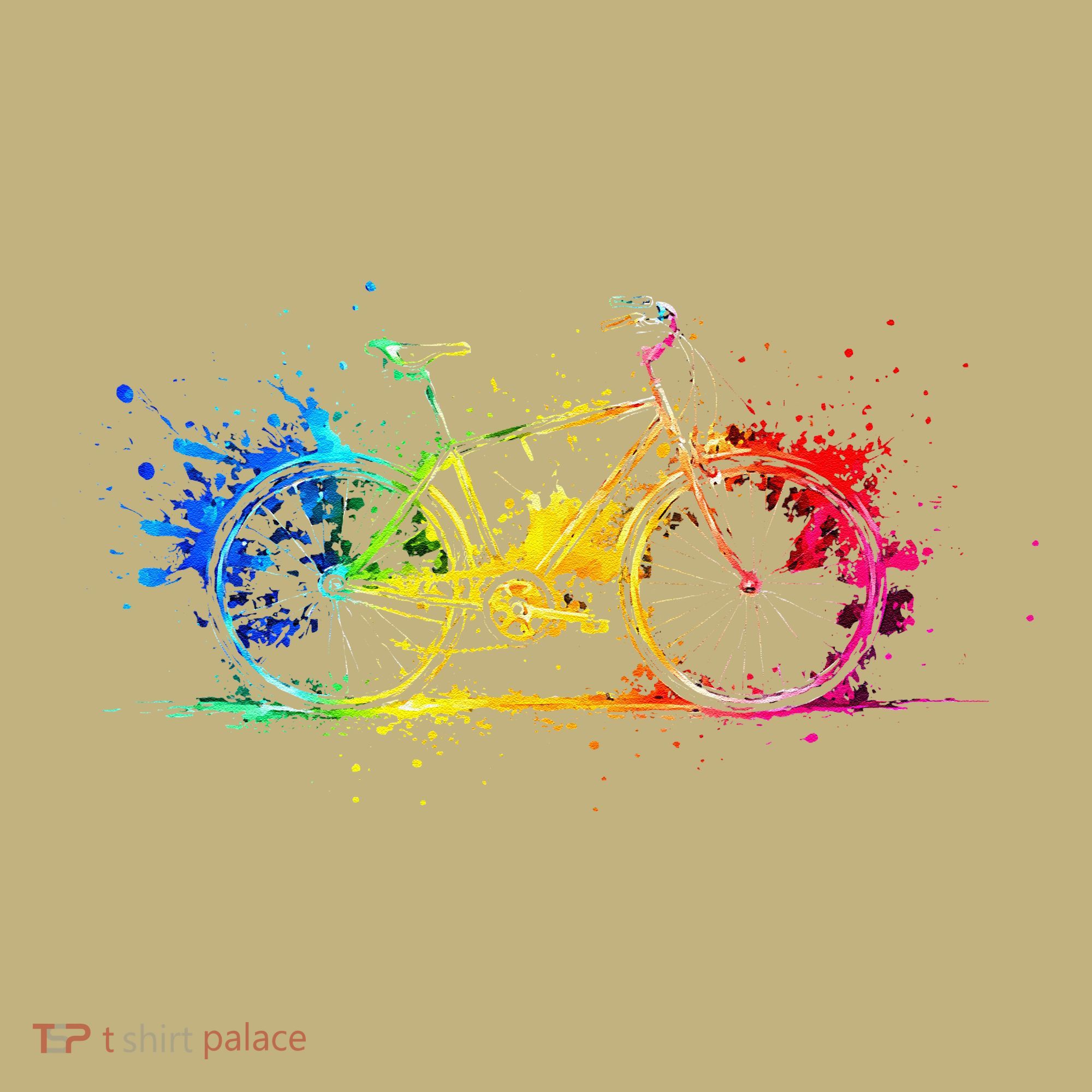 Colorful Bicycle Cycling Biking Cyclist Bicycling T-Shirt