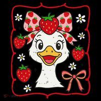 Coquette Bow Cute Strawberry Goose Lover Girly Summer Vibes Coffee Mug thumb 5