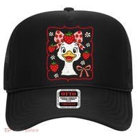 Coquette Bow Cute Strawberry Goose Lover Girly Summer Vibes Hat thumb 0