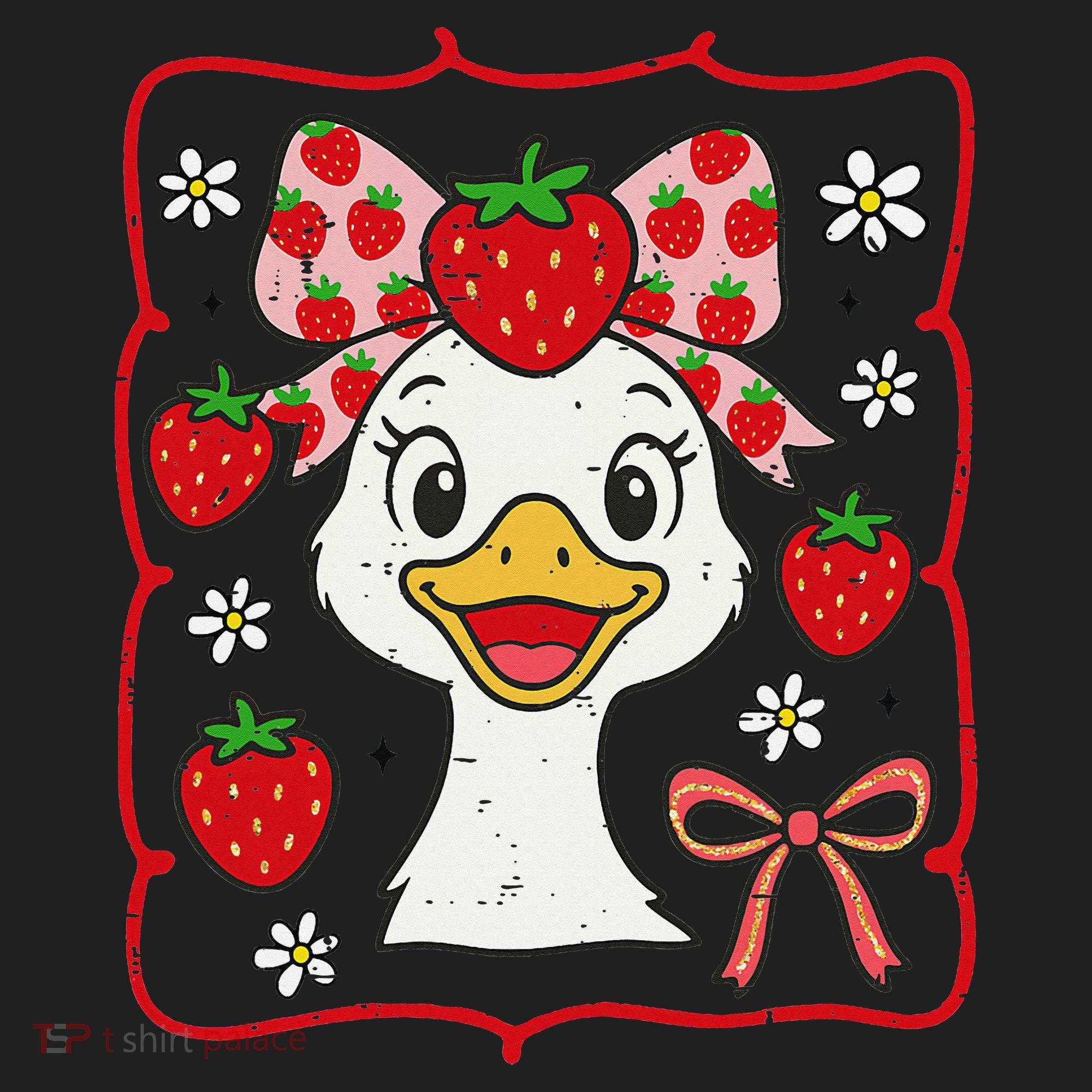Coquette Bow Cute Strawberry Goose Lover Girly Summer Vibes Hat