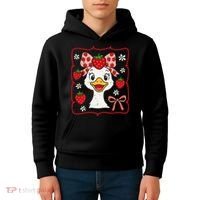 Coquette Bow Cute Strawberry Goose Lover Girly Summer Vibes Kids Hoodie thumb 4