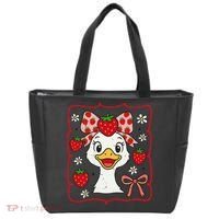 Coquette Bow Cute Strawberry Goose Lover Girly Summer Vibes Tote Bag thumb 0