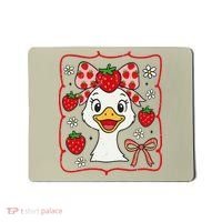 Coquette Bow Cute Strawberry Goose Lover Girly Summer Vibes Mousepad thumb 0